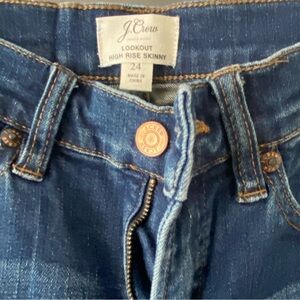 J. Crew High Rise Skinny Jeans - Deep Blue